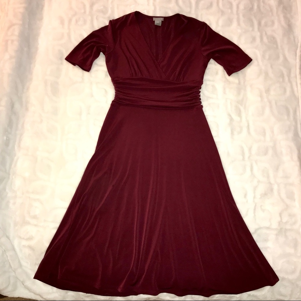 Burgundy stretchy dress